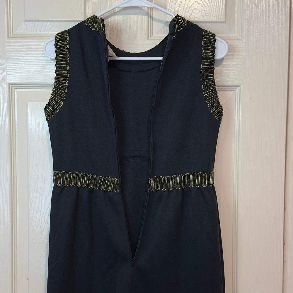 Vintage Leslie Fay Knits Maxi Dress Size 10 Union Made Elegant Evening Cocktail - Picture 4 of 8